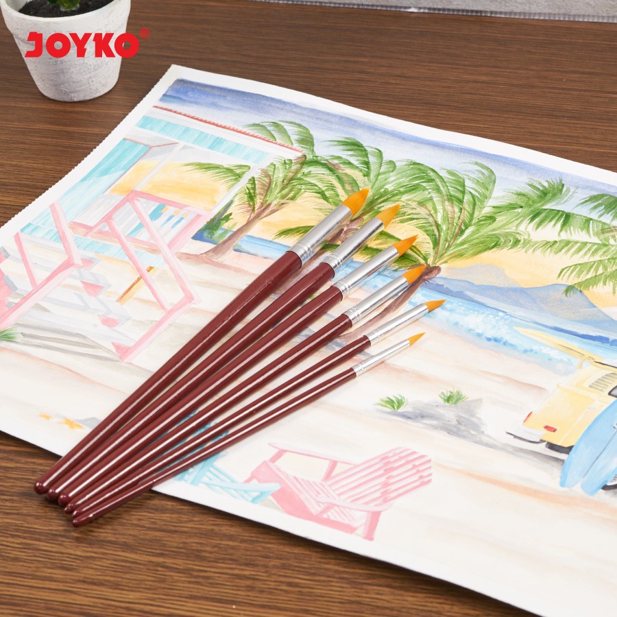 Brush / Kuas Set BR-3 /Cat Air / Cat Minyak / Lukis / Acrylic Joyko BR-3