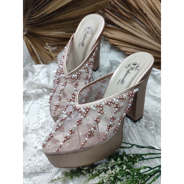 sepatu wanita yesika rosegold 12cm tahu