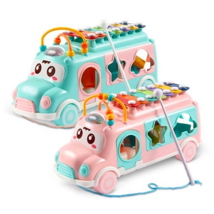 Mainan Anak Music Bus Xylophone 3In1 Dus Mainan Edukasi Anak Mobil Bus Xylophone / Mobil Sortasi Wire Alur Kawat