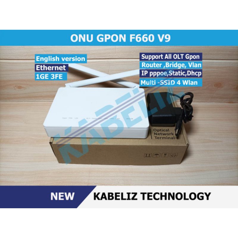 ONU GPON ZTE F660 ANTENA LUAR MODEM WIFI ROUTER ZTE SUPPORT BRIDGE ONT MURAH