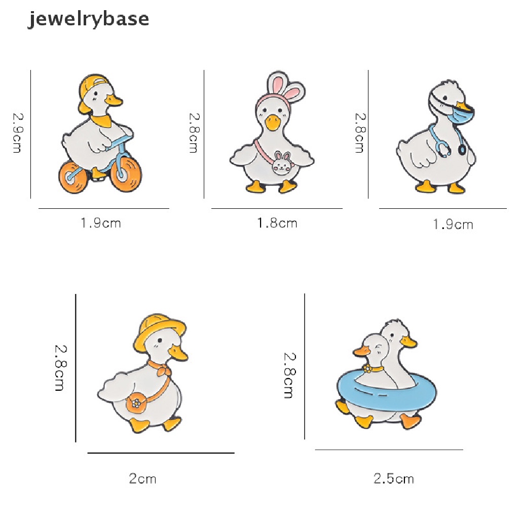 Bros Pin Enamel Desain Hewan Bebek Angsa Berenang Untuk Kerah Tas Belanja