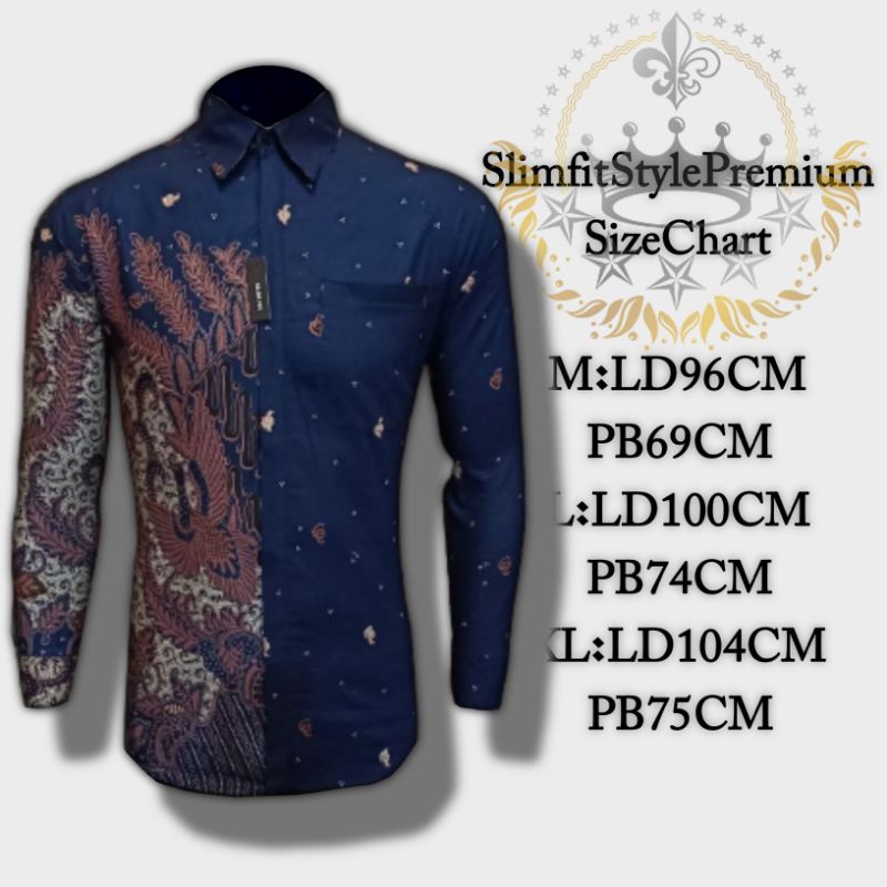 kkemejan Pria Lengan Panjang Slimfit Modern Batik Slimfit Pria batik pria lengan panjang batik