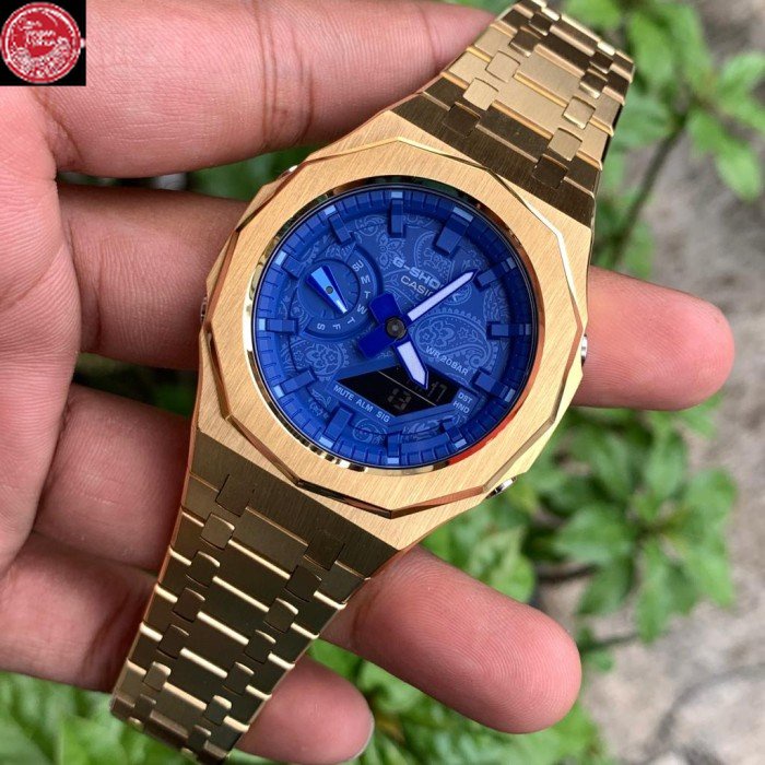 Jam G-Shock GShock GA-2100 GA2100 Original BP-1ADR Gold Steel Gen5