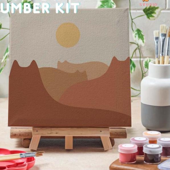 

Paint by number lukisan kucing gurun versi 1 canvas 20x20 cm - cat03, a15x15 cm