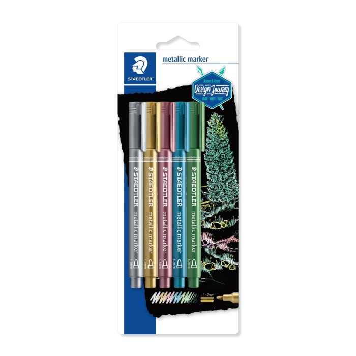 

[COD AKTIF] Staedtler Metallic Marker - Set 5 pcs