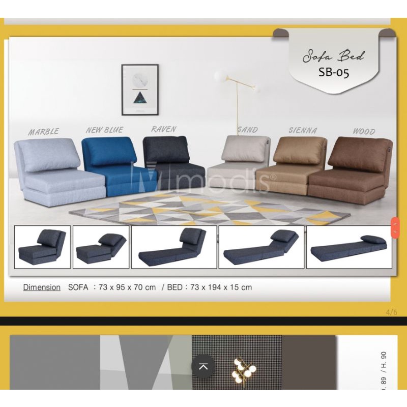 Sofa Modis kursi dudukan 1person type SB05 asli original resmi modis
