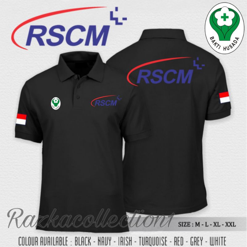 Polo Shirt Rumah Sakit RSM / Kaos Kerah Bakti Husada / Baju Kaos Kerah Rumah Sakit RSCM Premium