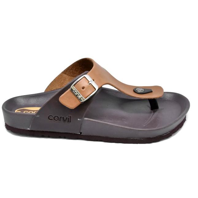 Carvil Sandal Pria BOSTON-01M STONE/BROWN - 41