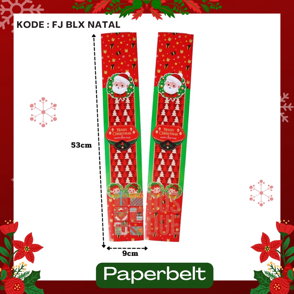 

Pita Hias Kertas Tema Natal Xmas 2 / Christmas Paper Belt (10pcs)