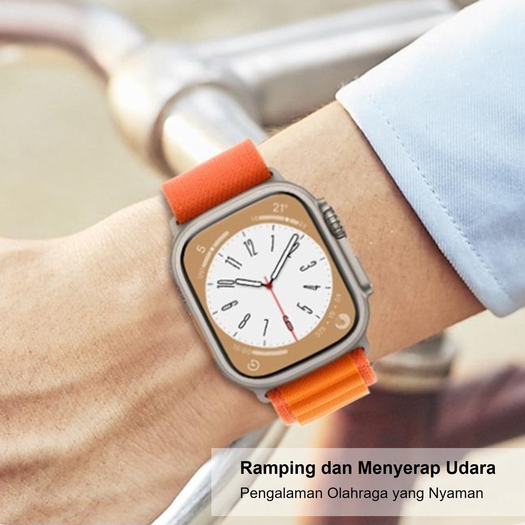 Alpine Loop Nylon Tali Strap Apple Watch Iwatch Ultra Breathable Tali Jam Tangan Model Terbaru tali strap