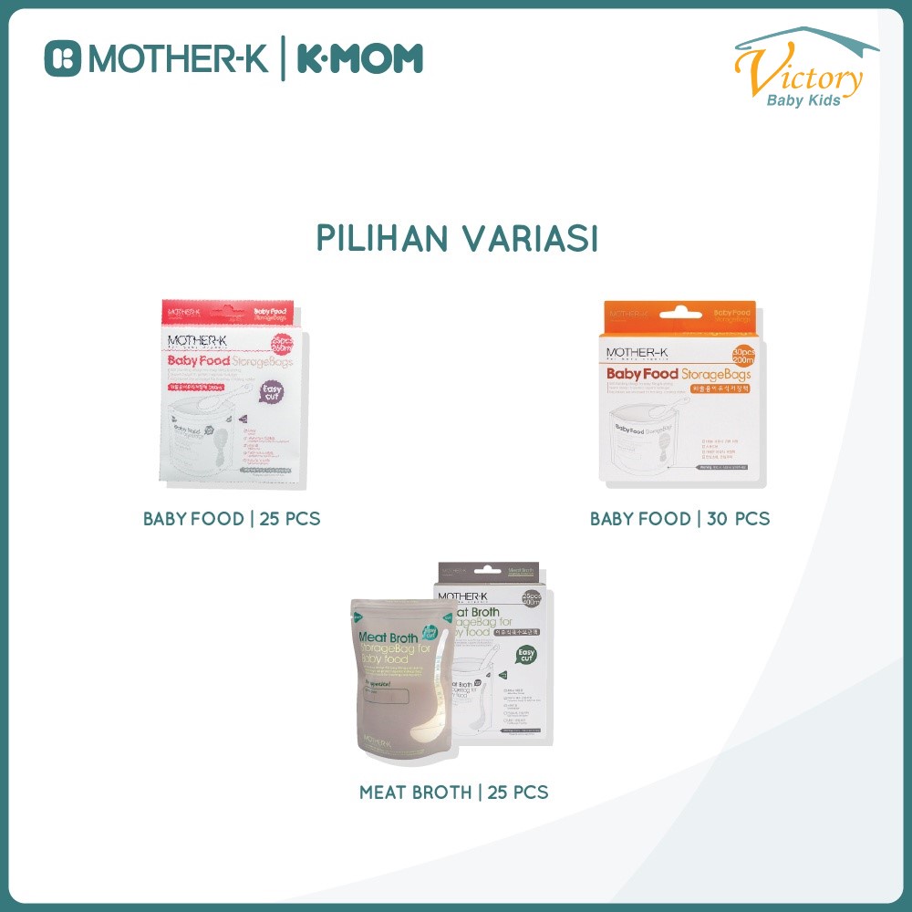 Mother-K K-Mom Baby Food Storage Bag - Kantong Penyimpanan Makanan Bayi dan Anak