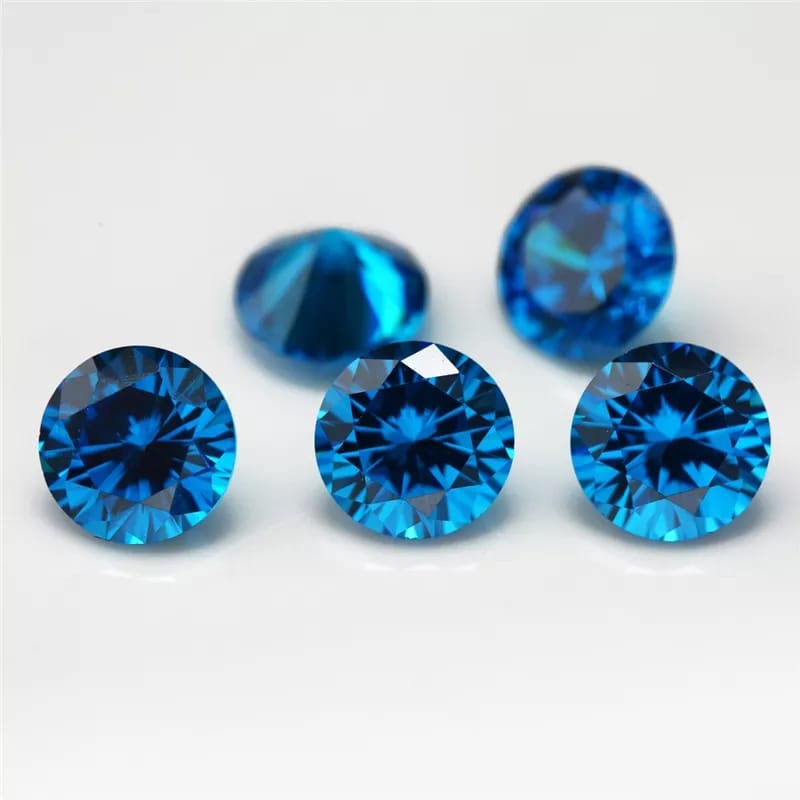 Permata Sirkon Cubic zirconia Blue Nano Sapphire  Tabur 1000 Butir Grade AAA