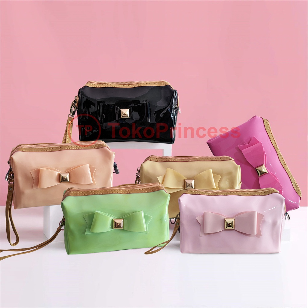 Tas Kosmetik PVC mika tebal import Beau Papillon Cosmetic organizer pouch mika Pouch make up serbagu