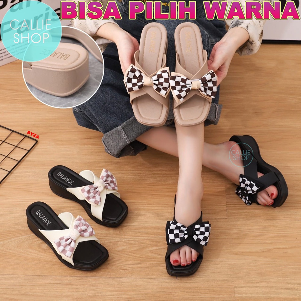 Sandal Wedges Pita Elegan Tinggi 5,5 cm Jelly Balance 2212-4 WGPTCTR