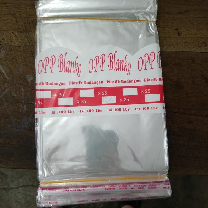 Plastik Undangan OPP 15x25 , 15,5x25 , 16x25 , 16,5x25 Plastik Opp Plastik Undangan Sealed