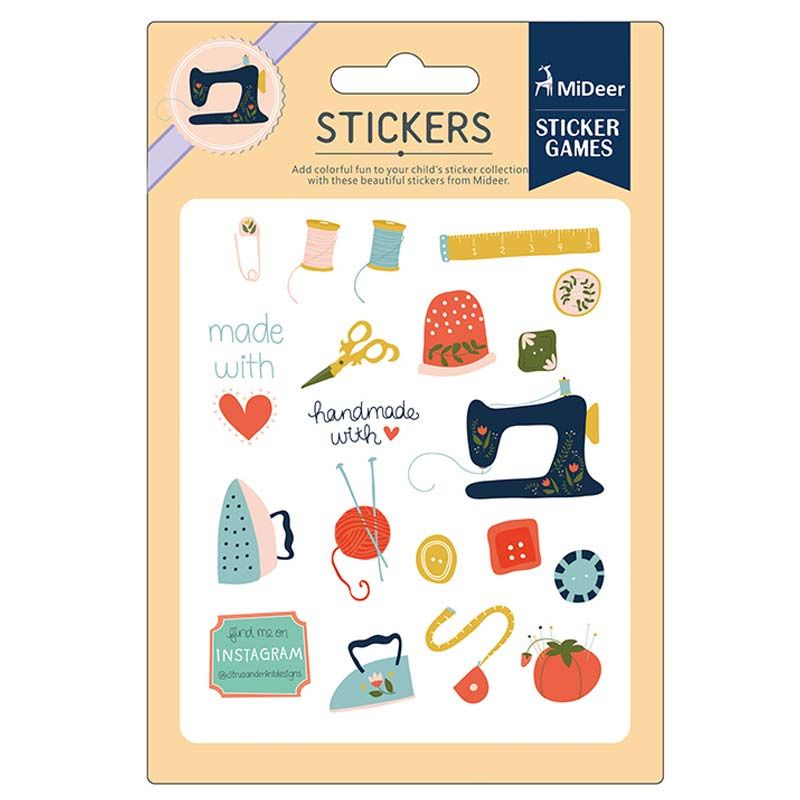 

Colorful Stickers Sewing Machine Mideer - Stiker Tempel Anak