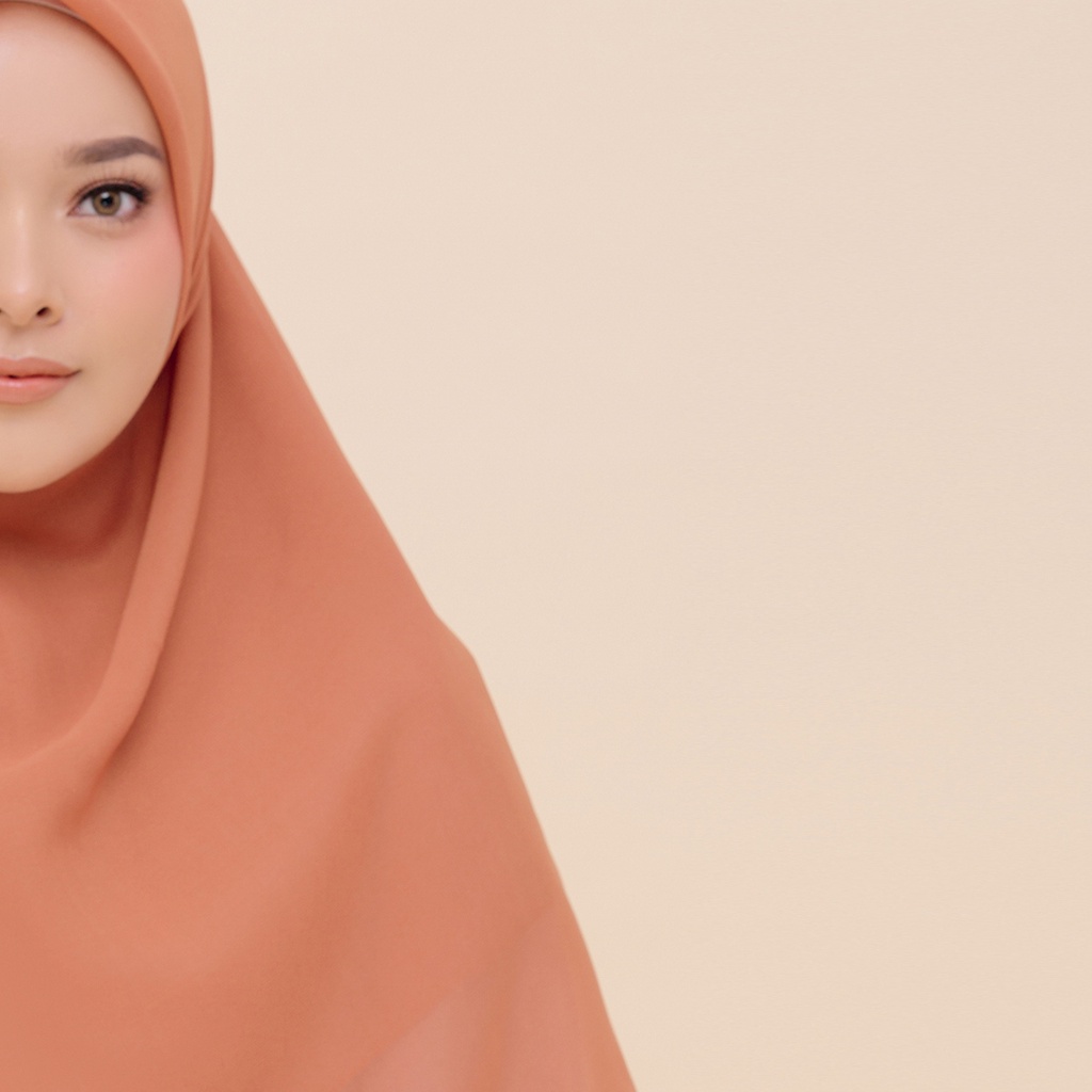ZM Zaskia Mecca - Hijab Syari Bellsa Autumn Walnut Kerudung Segi Empat
