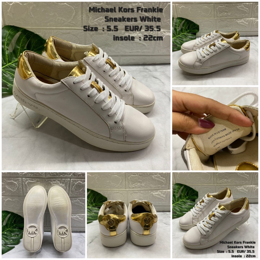 Jual Sepatu Michael Kors Frankie Sneakers White Size  (22cm) | Shopee  Indonesia