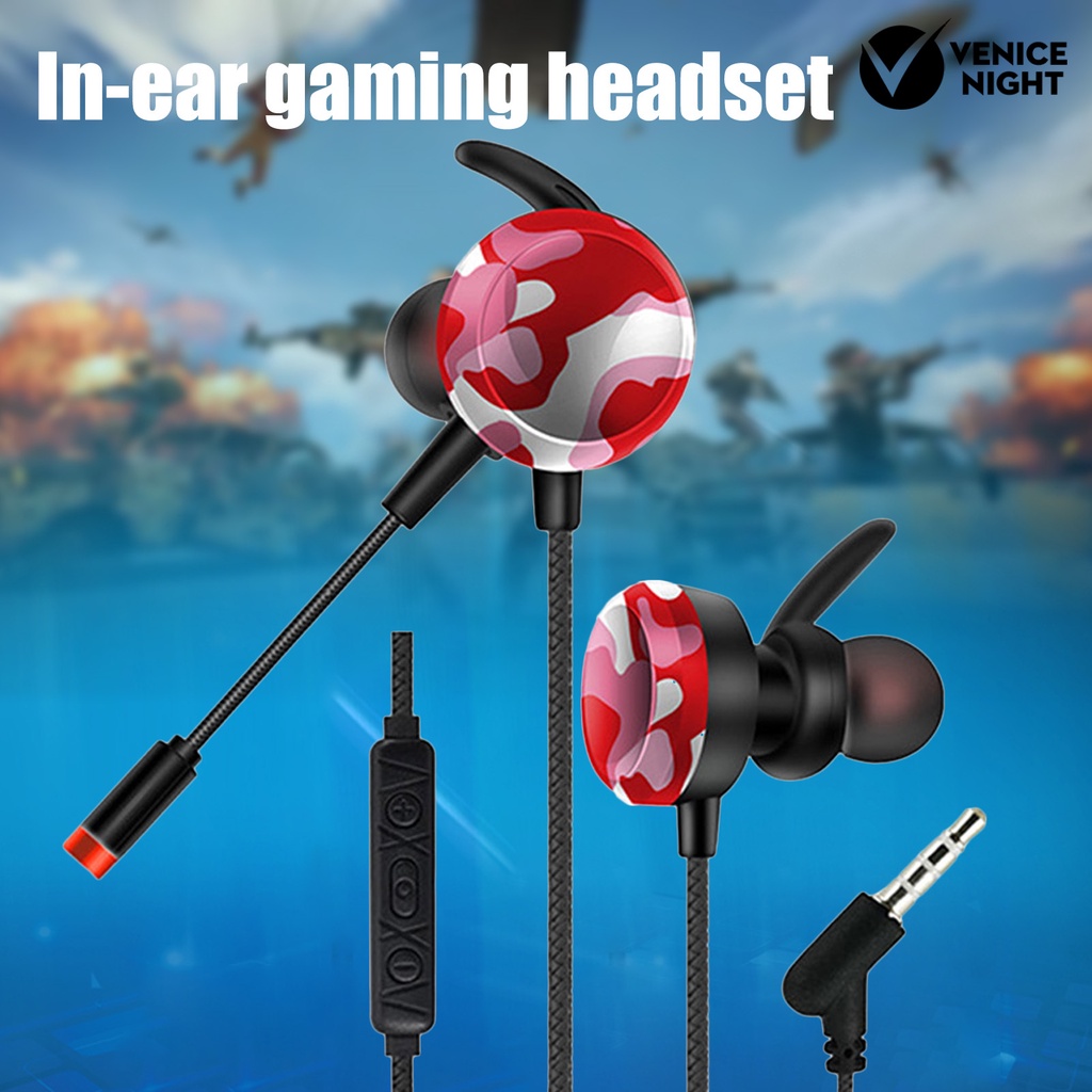 (VNEP) (Berkabel) GM-D8 Earphone Noise Reduction Earphone Dinamis yang Dapat Ditarik untuk Ponsel