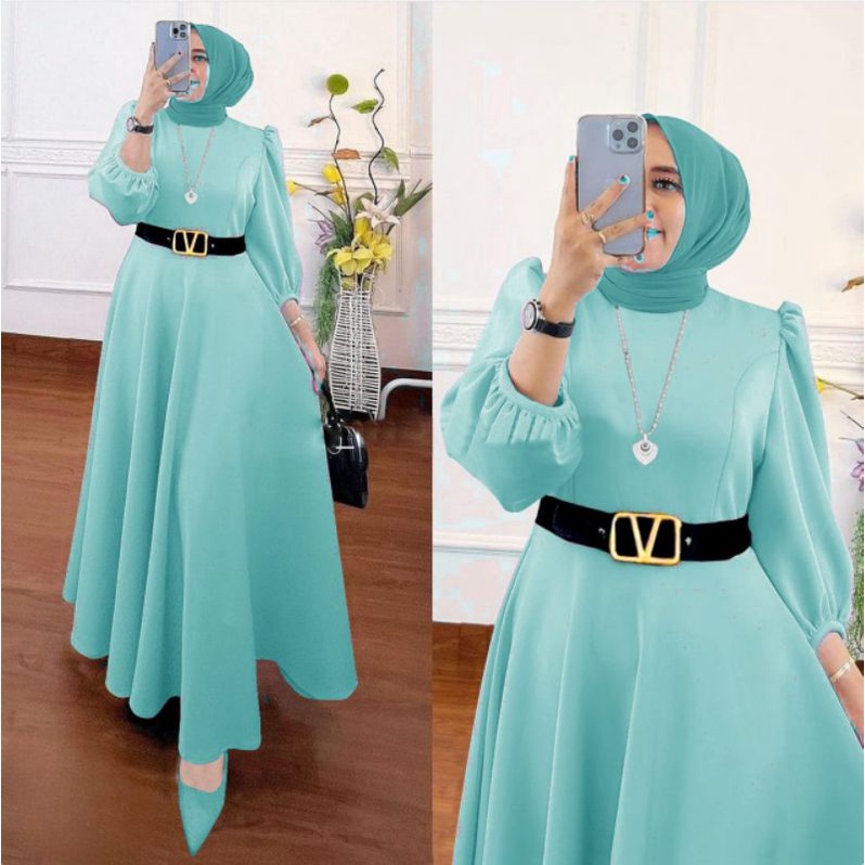 Model Terbaru - Gamis Maxi Fira Bahan Scuba Premium