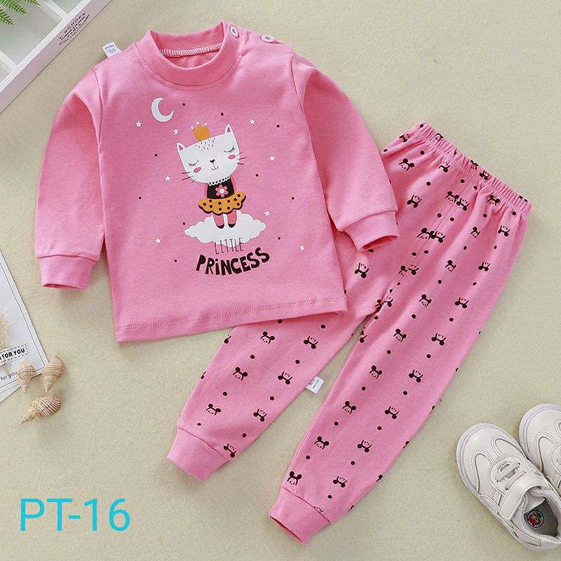 part 2 setelan piyama anak bahan kaos setelan baju tidur anak laki laki dan perempuan 2-7 tahun import