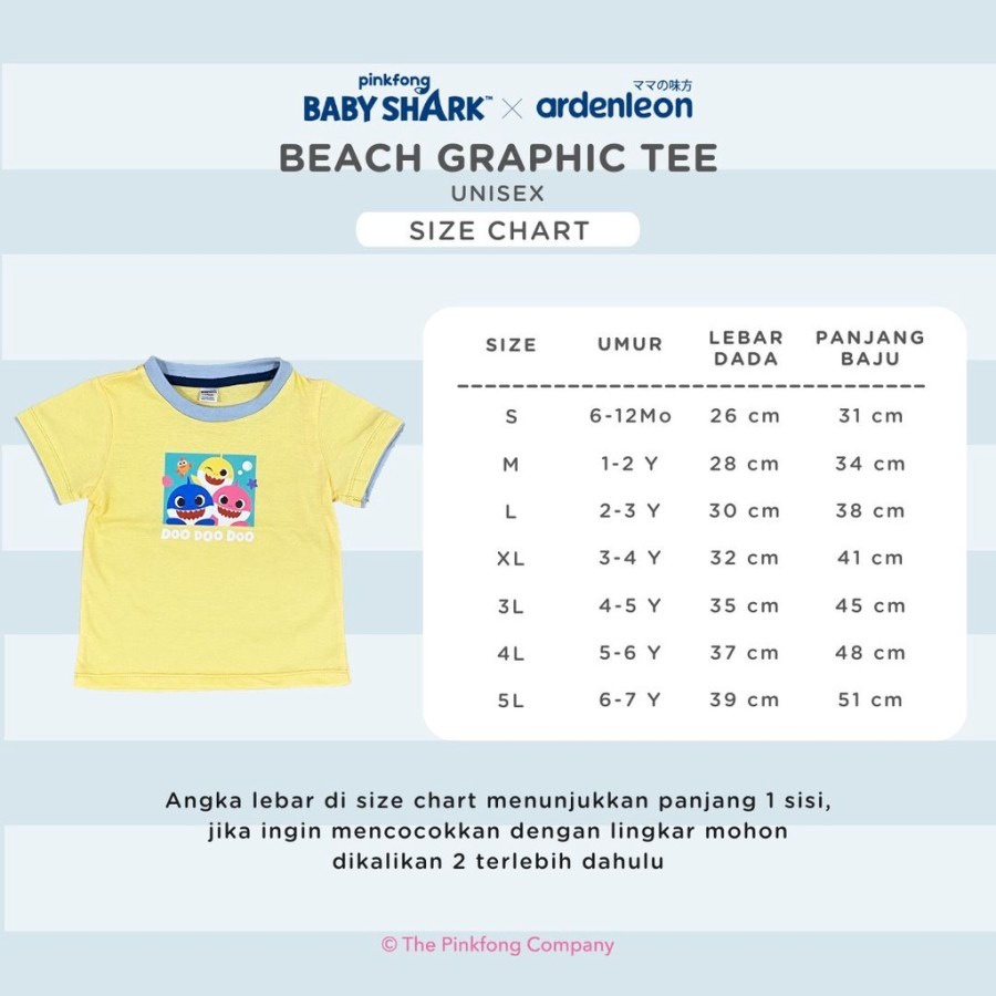 Ardenleon Pinkfong Baby Shark Beach Graphic Tee