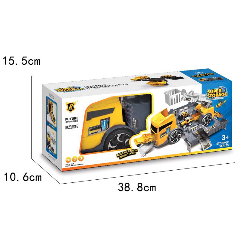 Mainan mobil mobilan truk konstruksi besar kontainer set super storage truck construction engineering vehicle