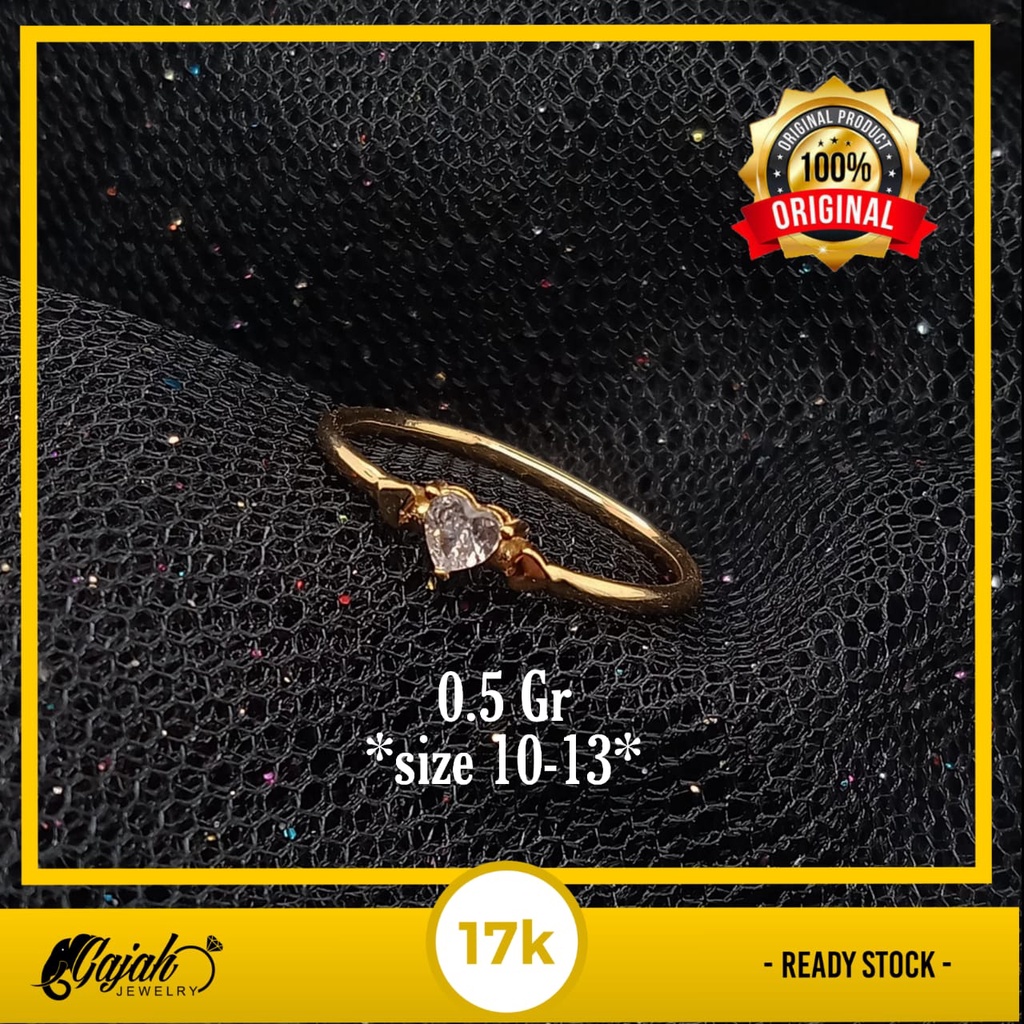 Cincin emas 17K - 0.5 gr kadar 750 - CBS000000001