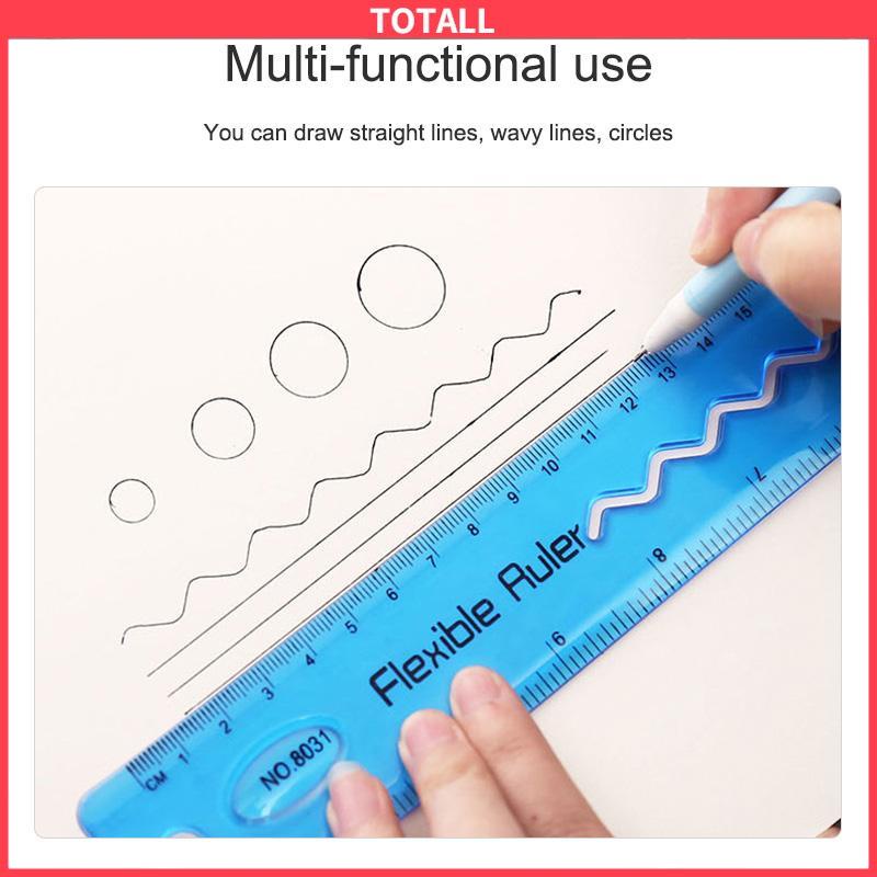 COD 30cm Penggaris Lunak Dilipat Portabel Flexible Ruler Alat tulis-Totall