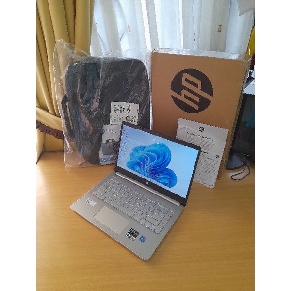 HP 14s Intel N4020 Ram 8 GB SSD 256 GB Fullset Garansi 2023 Super Like New 99.9% - Laptop 2nd Bekas 