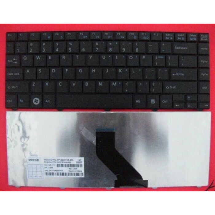 Keyboard Fujitsu Lifebook LH530 LH531 LH520 LH701 BH531 - Hitam FUJITSU