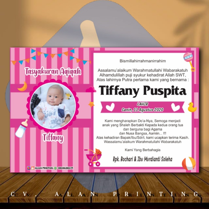 STIKER AQIQAH 25pcs TASYAKURAN KELAHIRAN ULANG TAHUN DLL BISA REQUEST