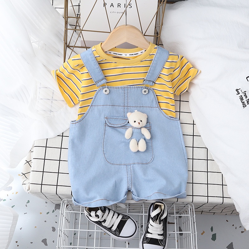 LittleAaron ANSOP HOMIE BEAR EBV Baju Anak Laki Laki Perempuan bayi anak laki laki Import Model Jumpsuit Overal