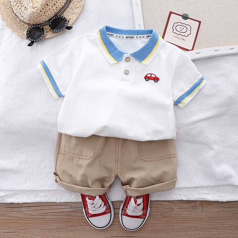 LittleAaron SET KRA CAR EBV Setelan Bayi Laki-laki Lengan Pendek