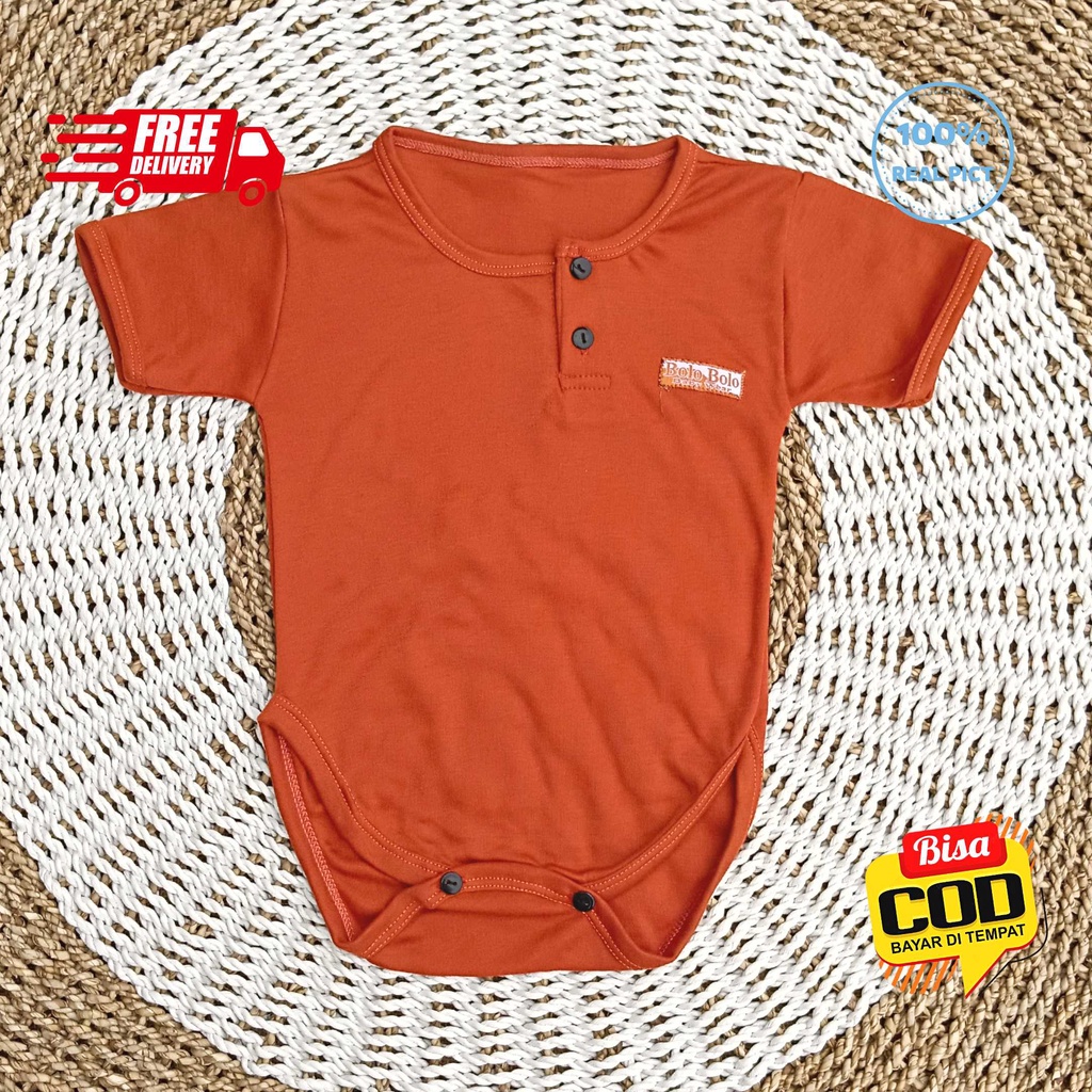 SALE 7.7 Serian Merah Bata - 3 pcs Jumper Bayi BRICK RED SERIES 0 sd 6 Bulan merk SNI Bolo - Bolo / Baju Bayi Jumper Serian Merah Bata