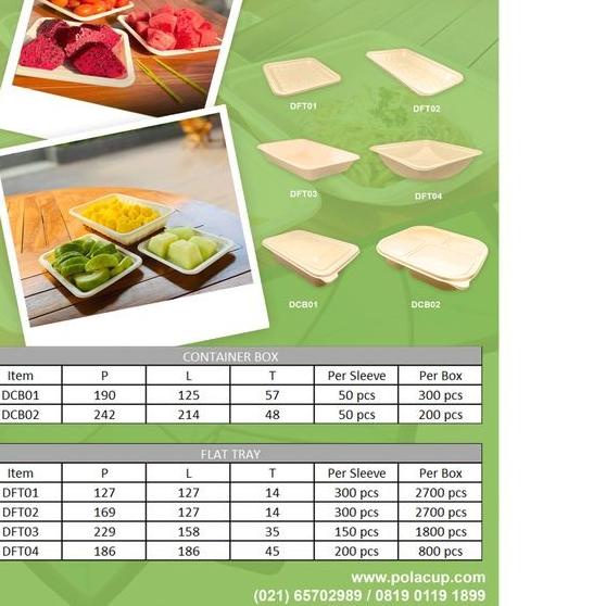 

CONTAINER BOX SEKAT DCB03 + TUTUP ( BAHAN EKSTRAK JAGUNG )- 25 pcs