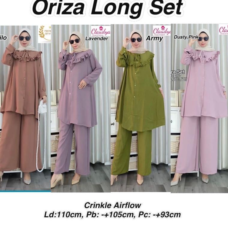 ㅝ NEW ARRIVAL FMCOLLECTION55 ~ Oriza Mia Set crinkle airflow Long standar LD 110-115cm - Setelan lon