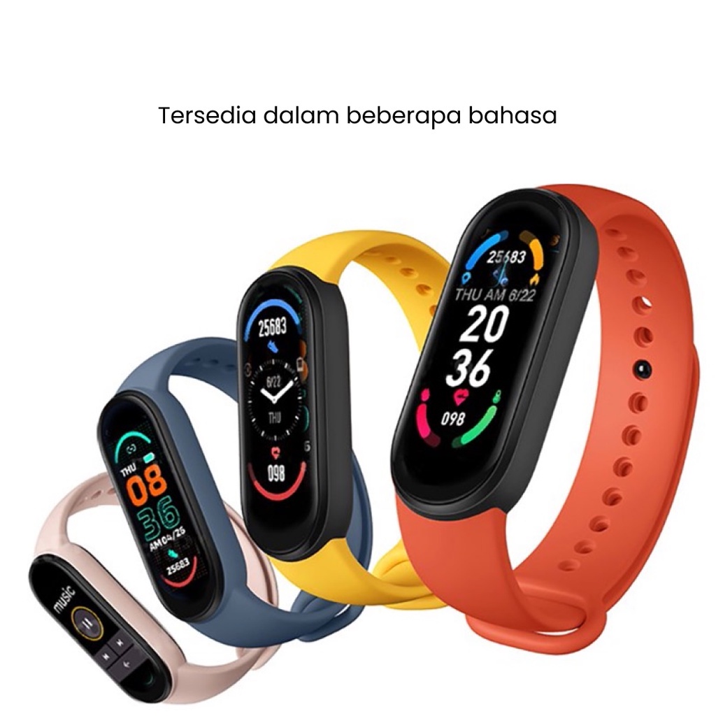 M7 Smartwatch Olahraga Gelang Pintar Pelacak Detak Jantung Pedometer Monitor Tekanan Darah