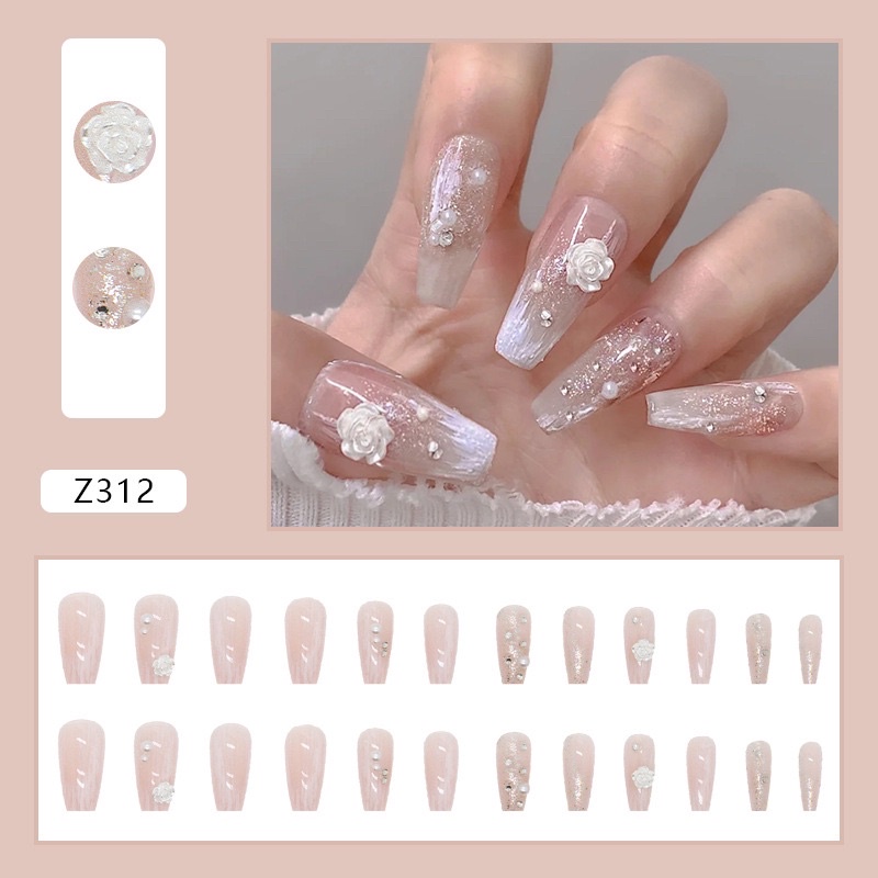 Kuku Palsu 【A65，lem sticker】Nikah Wedding False Nailart Pengantin Tangan