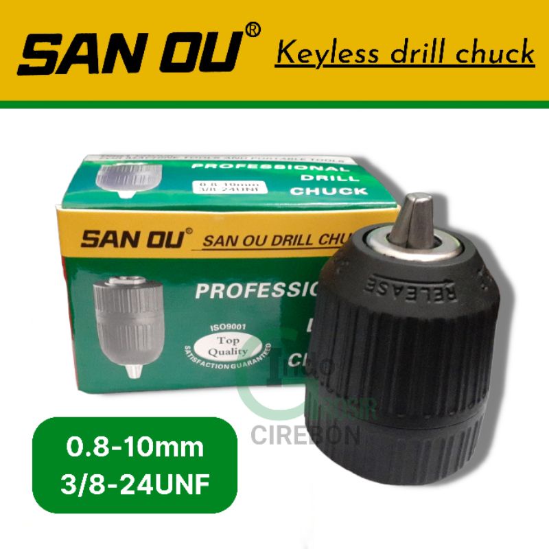 Kepala Bor 10mm 3/8&quot; Tanpa Kunci Keyless Drill Chuck 10Mm