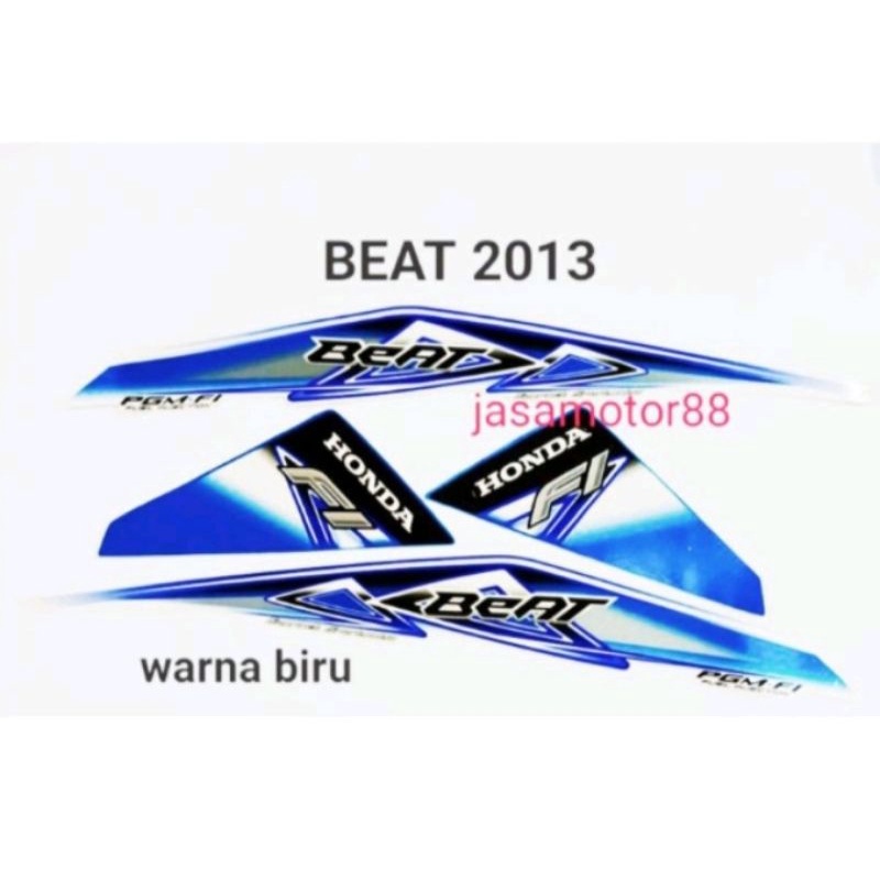 LIS BODY STIKER BEAT FI 2013 WARNA BIRU