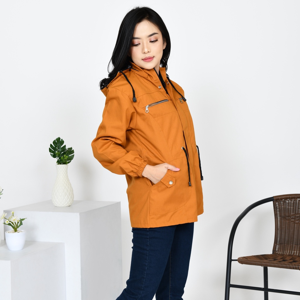 Jacket Parka Wanita Tebal Anti Dingin Bahan Baby Kanvas Premium