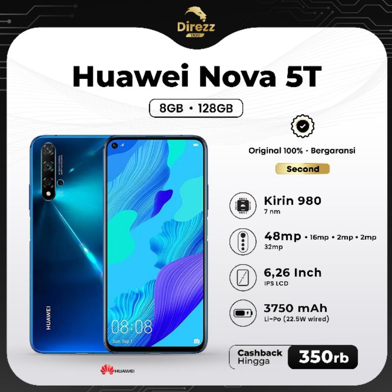 Huawei Nova 5T 8/128gb second