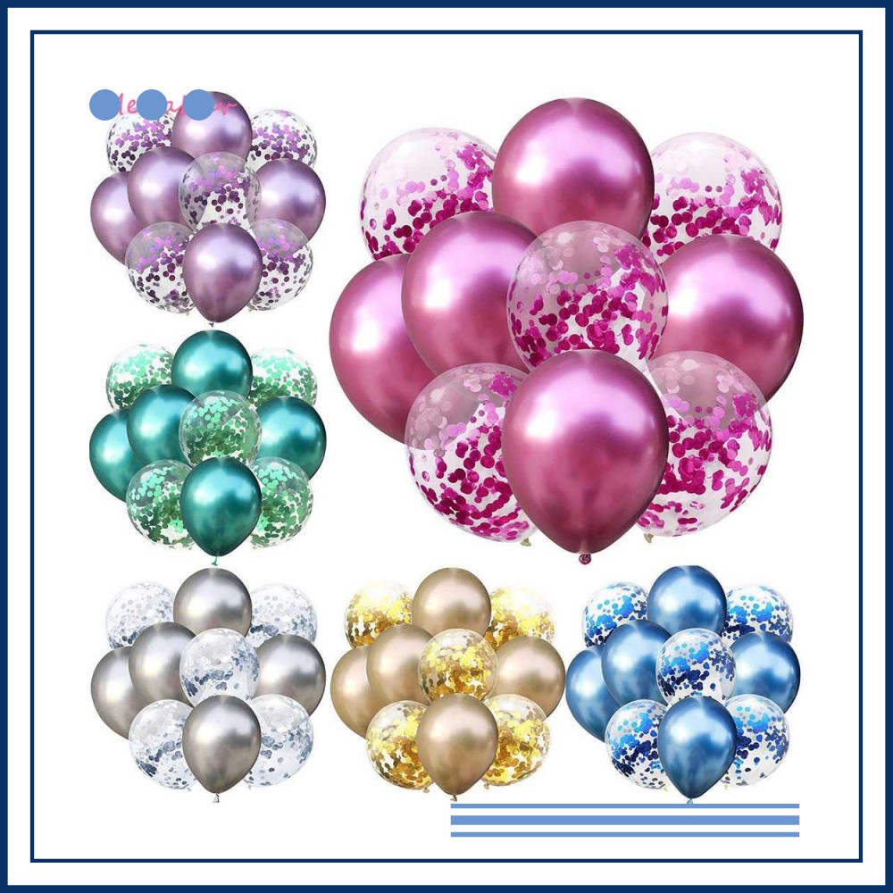

Promo MeGaLuv Balon Pesta Metallic Confetti Party 12 Inch 10 PCS - EP100 Elegan
