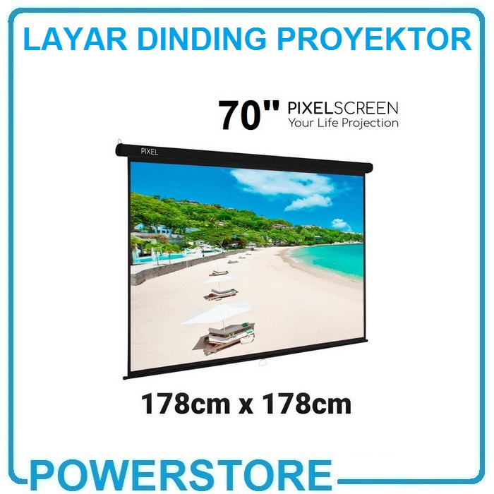 Pixel Layar Wallscreen Proyektor 70 Inch Projector Screen