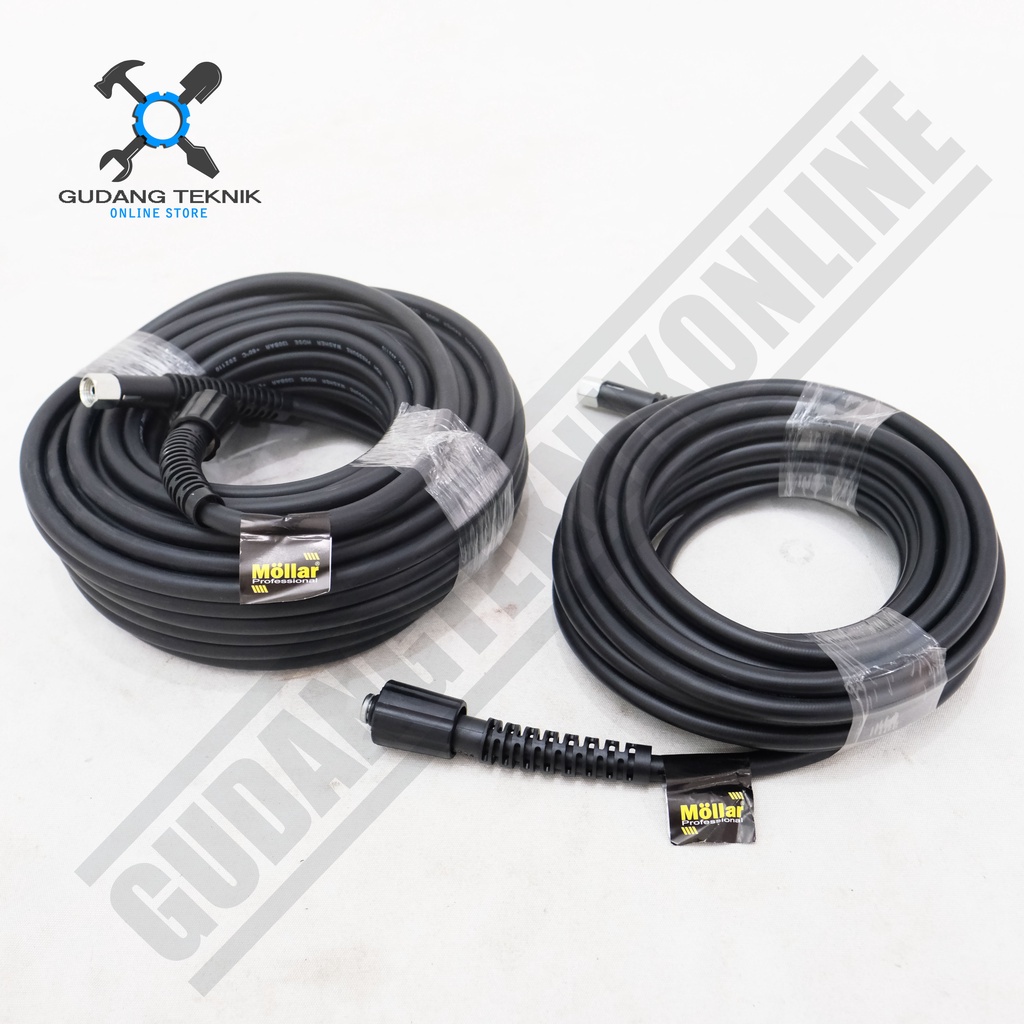 Selang Jet Cleaner 5m 6m 10m 400Bar MOLLAR / Selang Steam Cuci Motor Mobil 5 Meter 6 Meter 10 Meter 400 Bar MOLLAR