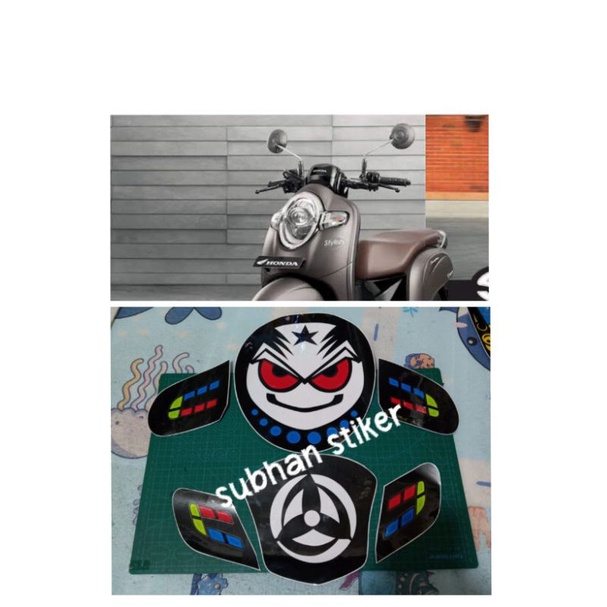 stiker lampu scoopy 2017-2019