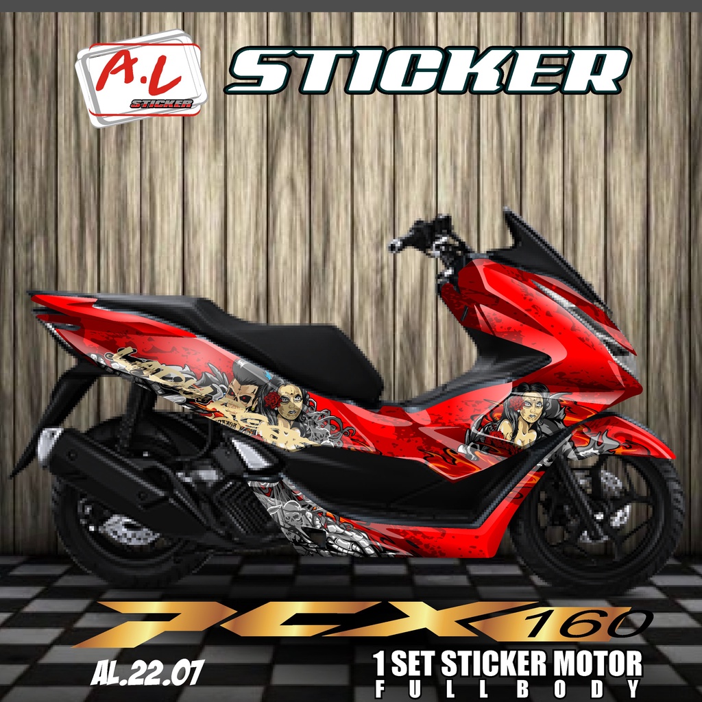 COD Decal DECAL Sticker Honda PCX 160 2021 Fullbody - Dekal All New PCX160 DESAIN one piece TERBARU 