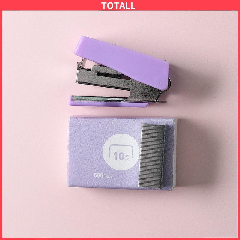 COD stapler staple cute set Stapler Mini Set Staples Perlengkapan Kantor  Mengikat Logam Kreatif-Totall