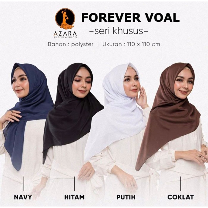 KERUDUNG SEKOLAH VOAL FOREVER BY AZARA / JILBAB SEGIEMPAT ANAK SEKOLAH / HIJAB SEGI EMPAT SEKOLAH / VOAL BASIC UNTUK SEKOLAH